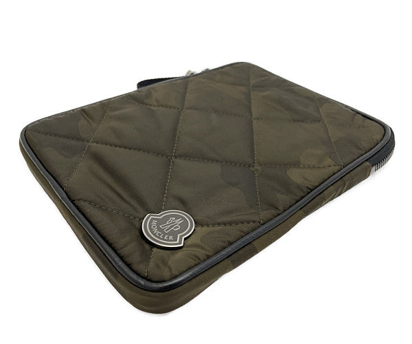 MONCLER モンクレール ナイロン iPadケース 中古  迷彩 カモフラージュ メンズ タブレットケース ポーチ