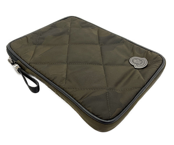 MONCLER モンクレール ナイロン iPadケース 中古  迷彩 カモフラージュ メンズ タブレットケース ポーチ