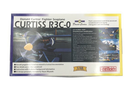 未使用品 ファインモールド  紅の豚 1/48 カーチス R3C-0 非公然水上戦闘機 プラモデル 中古 未組み立て CURTISS ジブリ 模型 乗り物 アニメ FG-2