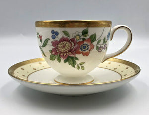 未使用品 Wedgwood ウェッジウッド グレイス ティー カップ＆ソーサー 中古  洋食器 ブランド 紅茶 花柄 おしゃれ かわいい