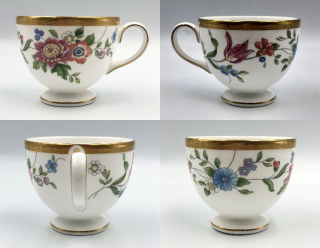 未使用品 Wedgwood ウェッジウッド グレイス ティー カップ＆ソーサー 中古  洋食器 ブランド 紅茶 花柄 おしゃれ かわいい