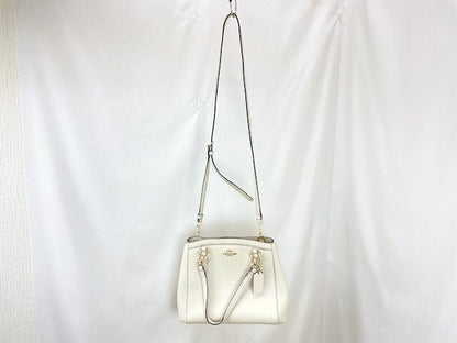COACH コーチ ミネッタ クロスボディ 中古  F57847 2way ハンドバッグ ショルダーバッグ ホワイト 白