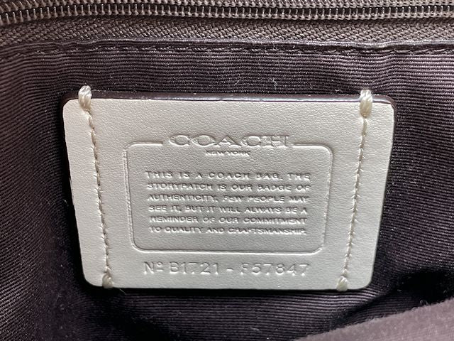 COACH コーチ ミネッタ クロスボディ 中古  F57847 2way ハンドバッグ ショルダーバッグ ホワイト 白
