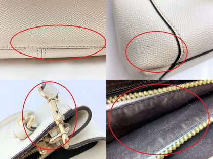 COACH コーチ ミネッタ クロスボディ 中古  F57847 2way ハンドバッグ ショルダーバッグ ホワイト 白