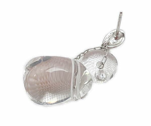 STAR JEWELRY スタージュエリー K10WG ドロップ ピアス 中古  クリア 透明 アクセサリー ホワイトゴールド 10金