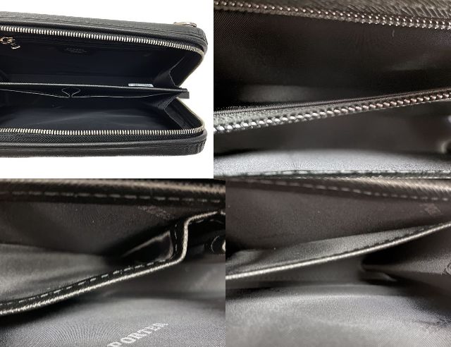 PORTER ポーター アベニュー レザー セカンドバッグ 中古  クラッチバッグ 吉田カバン 本革 ブラック 黒 メンズ 鞄