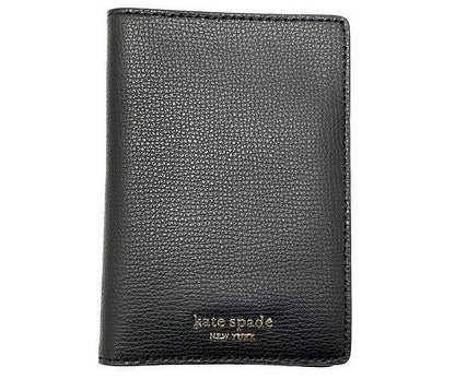 Kate spade ケイトスペード レザー パスポートケース 中古 ブラック 黒 本革 カードケース ブランド レディース おしゃれ