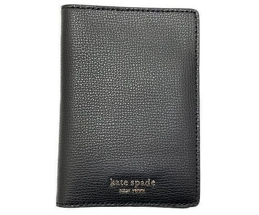 Kate spade ケイトスペード レザー パスポートケース 中古 ブラック 黒 本革 カードケース ブランド レディース おしゃれ