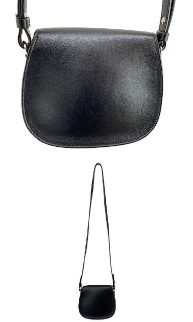 GIORGIO ARMANI ジョルジオアルマーニ レザー ショルダーバッグ 中古  ブラック 黒 ミニ 鞄 レディース おしゃれ ブランド