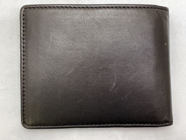 DIESEL ディーゼル HIRESH 二つ折り財布 中古  スタッズ 焦げ茶 ダークブラウン ウォレット メンズ ブランド