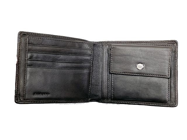 DIESEL ディーゼル HIRESH 二つ折り財布 中古  スタッズ 焦げ茶 ダークブラウン ウォレット メンズ ブランド