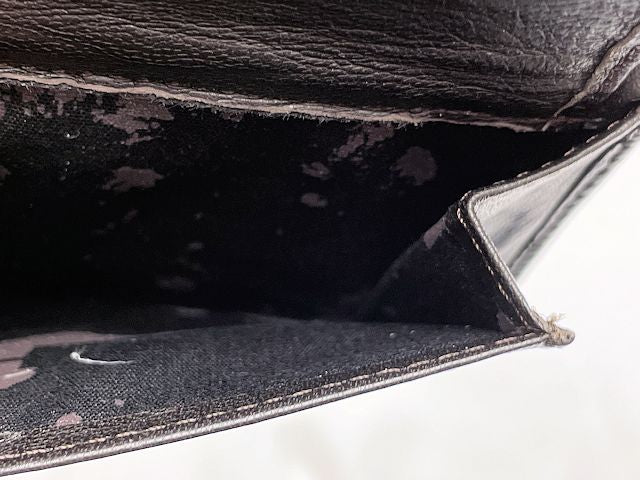 DIESEL ディーゼル HIRESH 二つ折り財布 中古  スタッズ 焦げ茶 ダークブラウン ウォレット メンズ ブランド