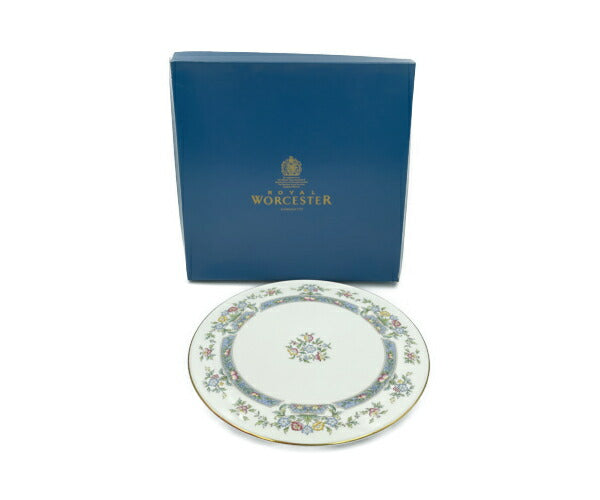 未使用品 ロイヤルウースター ケーキプレート 中古  Royal Worcester デザート 皿 ブランド おしゃれ 花柄 フラワー