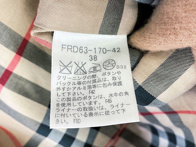 BURBERRY LONDON バーバリー ロンドン シングル トレンチコート 38 中古  ベージュ Mサイズ レディース アウター ブランド