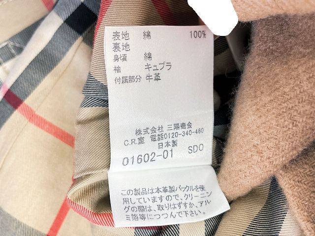 BURBERRY LONDON バーバリー ロンドン シングル トレンチコート 38 中古  ベージュ Mサイズ レディース アウター ブランド