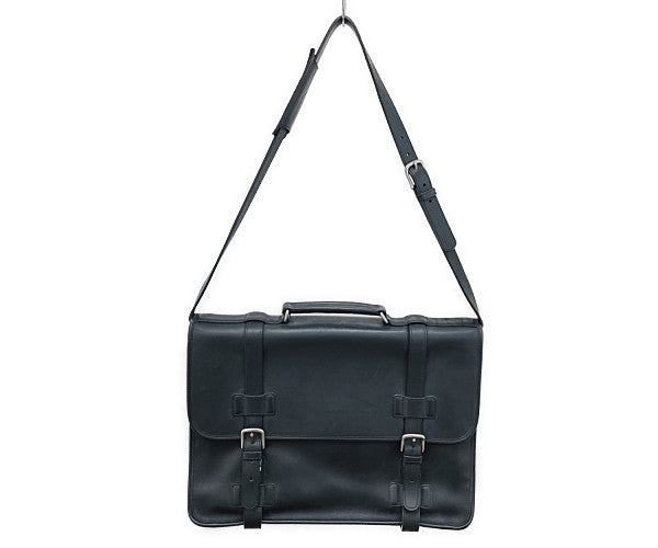 COACH コーチ レザー ブリーフケース 中古  5325 ビジネスバッグ 通勤 通学鞄 ブラック 黒 メンズ ブランド