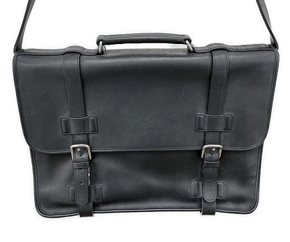 COACH コーチ レザー ブリーフケース 中古  5325 ビジネスバッグ 通勤 通学鞄 ブラック 黒 メンズ ブランド