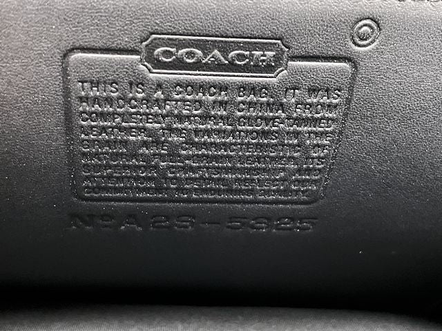 COACH コーチ レザー ブリーフケース 中古  5325 ビジネスバッグ 通勤 通学鞄 ブラック 黒 メンズ ブランド