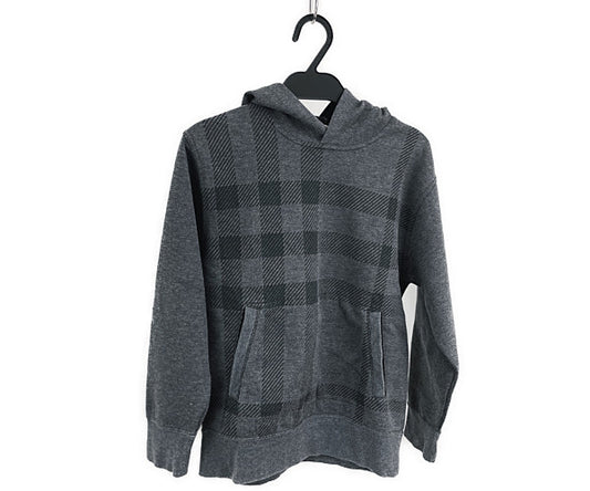 BURBERRY LONDON バーバリー ロンドン パーカー 140A 中古 140cm キッズ 男の子 チェック グレー ブランド トップス