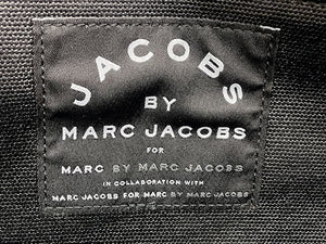 MARC BY MARC JACOBS マークバイマークジェイコブス コーティング ボストンバッグ 中古 ブラック 黒 PVC ロゴ 鞄 レディース ブランド