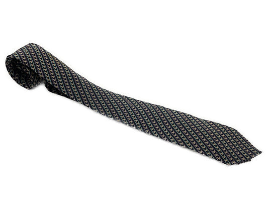 Christian Dior MONSIEUR クリスチャンディオール ムッシュ シルク ストライプ ネクタイ 中古 ブラック 黒 絹 100％ メンズ ビジネス ブランド スーツ