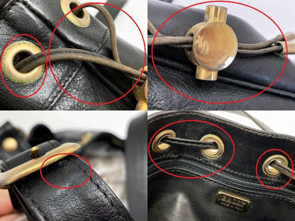 BALLY バリー レザー 巾着 ショルダーバッグ 中古  ブラック 黒 ブランド 鞄 レディース おしゃれ
