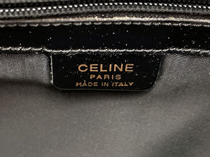 CELINE セリーヌ エナメル トートバッグ 中古  ブラック 黒 大きめ シンプル ブランド レディース 鞄 おしゃれ