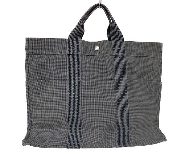HERMES エルメス エールライン トート MM 中古  100951M トートバッグ 鞄 グレー キャンバス ユニセックス