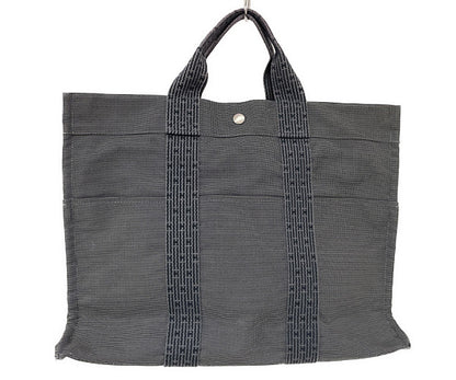 HERMES エルメス エールライン トート MM 中古  100951M トートバッグ 鞄 グレー キャンバス ユニセックス
