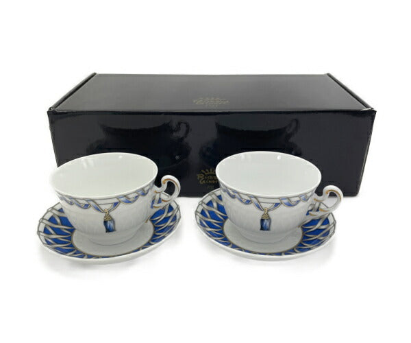 未使用品 Richard Ginori フィオッコグレース カップ＆ソーサー ペア 中古  リチャードジノリ 洋食器 ブランド 紅茶 ティー 2客