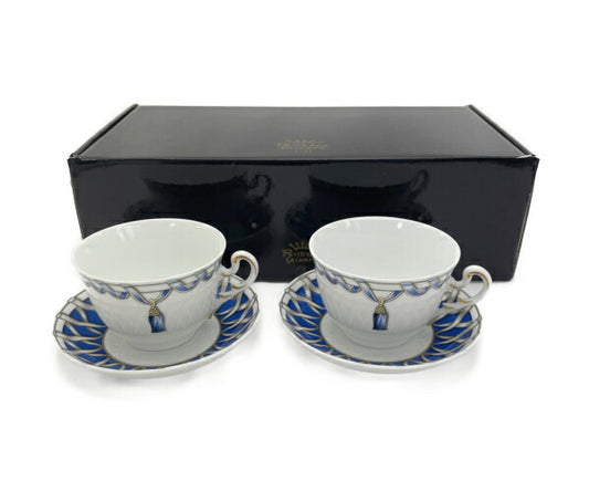 未使用品 Richard Ginori フィオッコグレース カップ＆ソーサー ペア 中古  リチャードジノリ 洋食器 ブランド 紅茶 ティー 2客