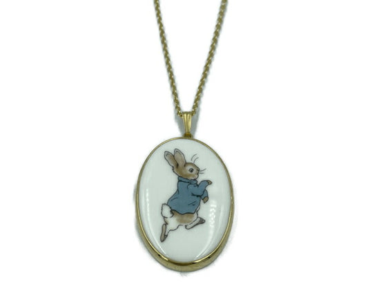 Wedgwood ピーターラビット ペンダント 中古 ウェッジウッド アクセサリー ネックレス アニマル かわいい