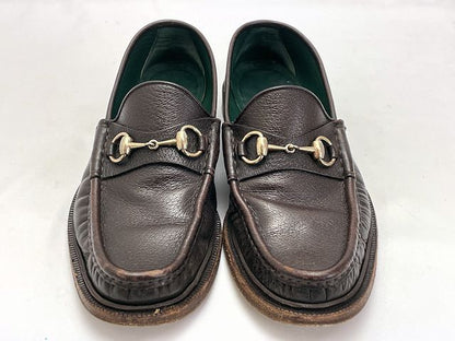GUCCI グッチ ビット ローファー 約25cm 中古  ブラウン 茶 レザー 本革 ブランド 靴 シューズ