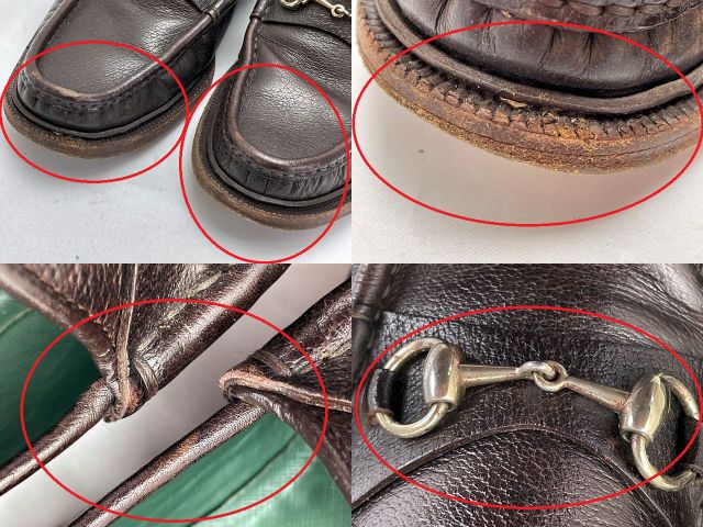 GUCCI グッチ ビット ローファー 約25cm 中古  ブラウン 茶 レザー 本革 ブランド 靴 シューズ