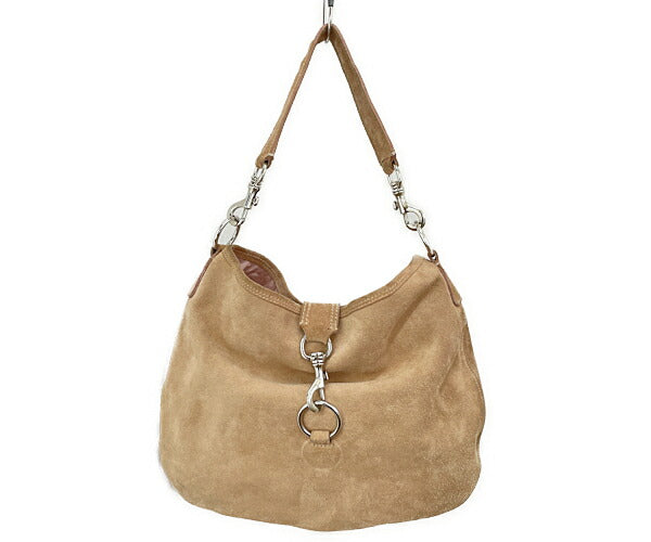 miu miu ミュウミュウ スウェード セミショルダーバッグ 中古  ワンショルダー ベージュ 鞄 レディース ブランド
