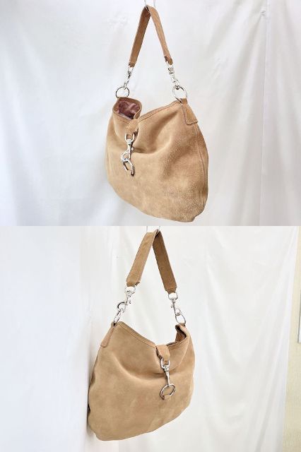 miu miu ミュウミュウ スウェード セミショルダーバッグ 中古  ワンショルダー ベージュ 鞄 レディース ブランド
