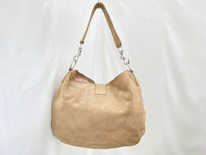 miu miu ミュウミュウ スウェード セミショルダーバッグ 中古  ワンショルダー ベージュ 鞄 レディース ブランド