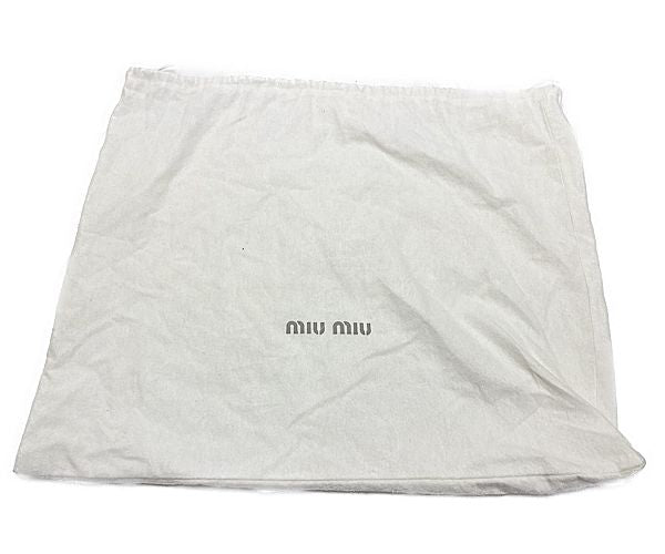 miu miu ミュウミュウ スウェード セミショルダーバッグ 中古  ワンショルダー ベージュ 鞄 レディース ブランド