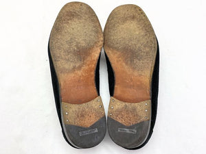 Salvatore Ferragamo サルヴァトーレフェラガモ ガンチーニ スウェード ローファー 約26cm 中古  ブラック 黒 メンズ 8 靴 シューズ ブランド
