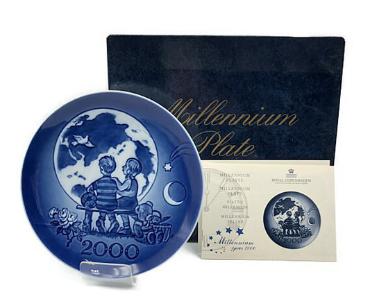 Royal Copenhagen ロイヤルコペンハーゲン ミレニアムプレート 2000年 中古 イヤープレート 洋食器 お皿 インテリア 飾り コレクション