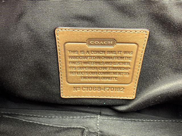 COACH コーチ ミニシグネチャー ボヤージュ ショルダーバッグ 中古  F70182 ベージュ キャンバス 鞄 ブランド おしゃれ