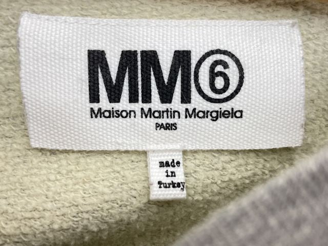 MM6 Maison Martin Margie エムエム6 メゾンマルタンマルジェラ コットン Tシャツ Sサイズ 中古  プリント 半袖 グレー レディース ブランド モード