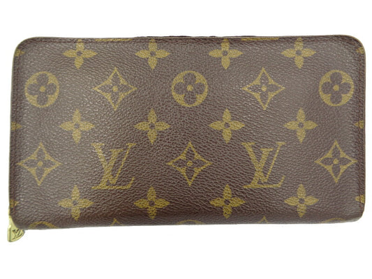 　LOUIS VUITTON/ルイヴィトン モノグラム ポルトモネジップ 中古 M61727 ラウンドファスナー 長財布 ブラウン 茶 ユニセックス