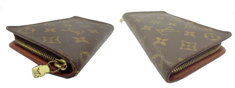 　LOUIS VUITTON/ルイヴィトン モノグラム ポルトモネジップ 中古 M61727 ラウンドファスナー 長財布 ブラウン 茶 ユニセックス
