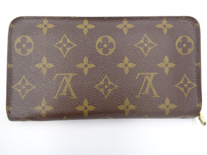 　LOUIS VUITTON/ルイヴィトン モノグラム ポルトモネジップ 中古 M61727 ラウンドファスナー 長財布 ブラウン 茶 ユニセックス