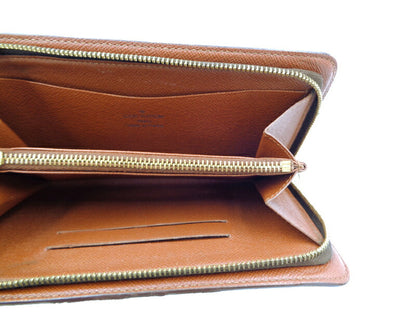 　LOUIS VUITTON/ルイヴィトン モノグラム ポルトモネジップ 中古 M61727 ラウンドファスナー 長財布 ブラウン 茶 ユニセックス