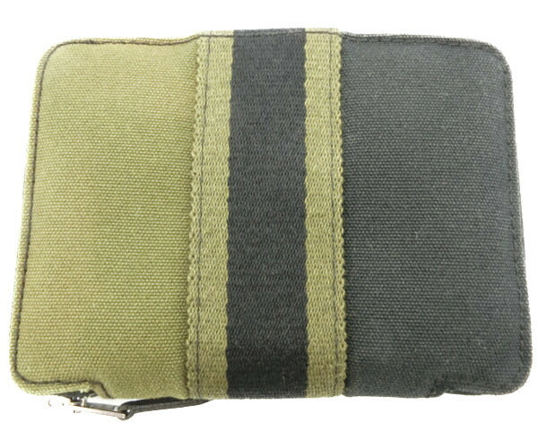 　HERMES/エルメス フールトゥ パースPM 中古 カーキ ブラック ラウンドファスナー 二つ折り財布 ウォレット