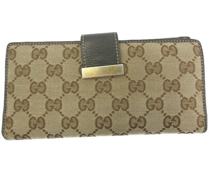 　GUCCI/グッチ オリジナルGG 二つ折り長財布 中古 212096 478442 ロゴ GGマーク ベージュ ブラウン ウォレット
