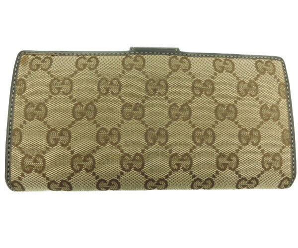 　GUCCI/グッチ オリジナルGG 二つ折り長財布 中古 212096 478442 ロゴ GGマーク ベージュ ブラウン ウォレット