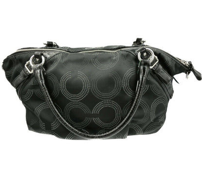 　COACH/コーチ マディソン ドット オプアート ラージソフィア サッチェル 中古 15957 トートバッグ ブラック 黒 鞄 ロゴ